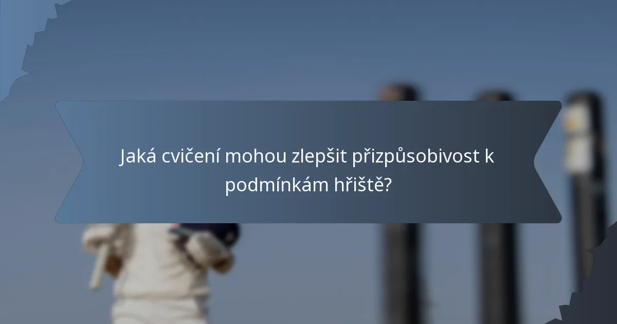 Jaká cvičení mohou zlepšit přizpůsobivost k podmínkám hřiště?